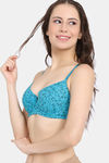 Rosaline Padded Wired Medium Coverage T-Shirt Bra - Blue Bird — thumbnail 3